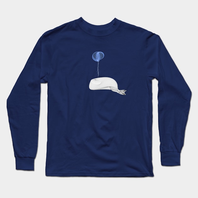 Whale Long Sleeve T-Shirt by Kidconoid